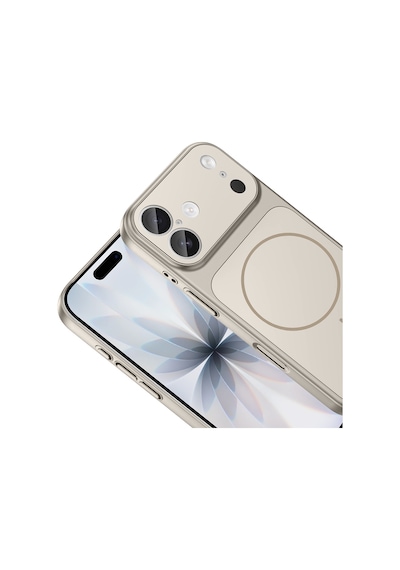 İphone 16 Uyumlu İphone 17 Pro Görünümlü Magsafe Özellikli Dönüşüm Kılıfı Formen Kapak Grey