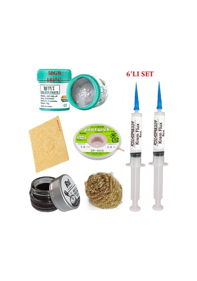 Best Krem Lehim 183 C 50gr Havya Uc Temizleyici Flux Lehim Toplama Cp-1515 Lehim Emme Teli Seti1 Tk04