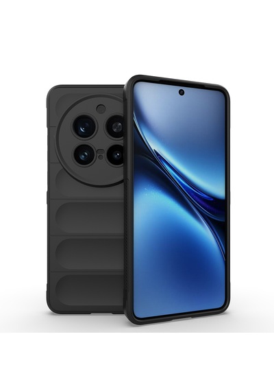 Vivo X200 Pro Kılıf Kamera Korumalı Esnek Tpu Oyuklu Arka Yüzey Tasarımlı Silikon Kapak Siyah