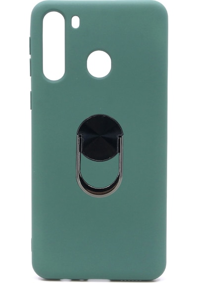 Nettech Samsung Galaxy A21 Uyumlu Leather Ring Nano Arka Koruma