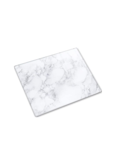 Tr 10011502221 Klasik Mermer Görünümlü Cam Kesme Tahtası, 29cm X 34cm Diğer