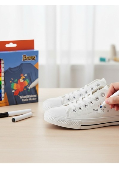 Brons Tekstil Marker 12 Li Set Çok Renkli