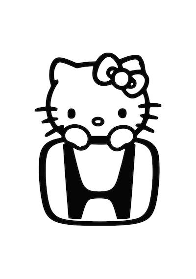 Honda Hello Kitty Sticker Honda Oto Sticker Araç Sticker