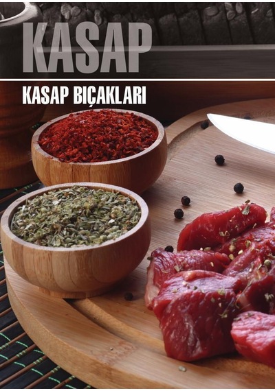 Et Doğrama Bıçağı 21 Cm Kasap Fibrox Kaymaz Saplı Hulusi - Drita Bıçak 25mm X 210mm X 2.5mm 10154.21