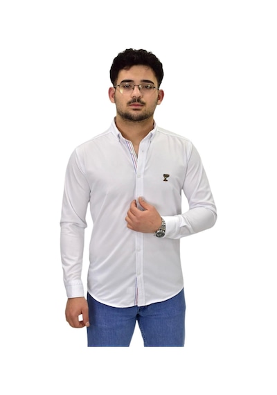 Erkek Spor Silim Fit Uzun Kol Gömlek Bgl-st04483 Beyaz Erkek Spor Silim Fit Uzun Kol Gömlek Bgl-st04483 Beyaz