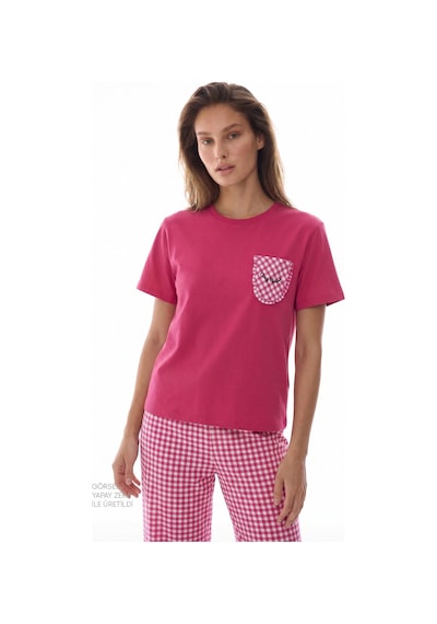 Penti Fuşya Cozy Heart Pamuklu Pantolon Pijama Takımı Carmıne
