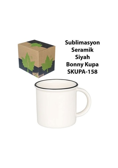 Sublimasyon Seramik Siyah Bonny Kupa - Kutulu