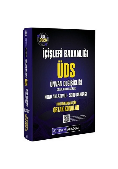 Pegem 2026 Gys Üds İçişleri Bakanlığı Tüm Ünvanlar İçin Ortak Konular Konu Anlatımlı Soru Bankası Görevde Yükselme Ünvan Değişikliği Pegem Akademi Yayınları