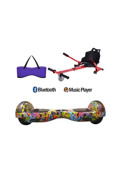 Citymate Elektrikli Kaykay Hoverboard Akıllı Denge 6.5 Inch + Hoverkart + Çanta Extrem14 Paket D22