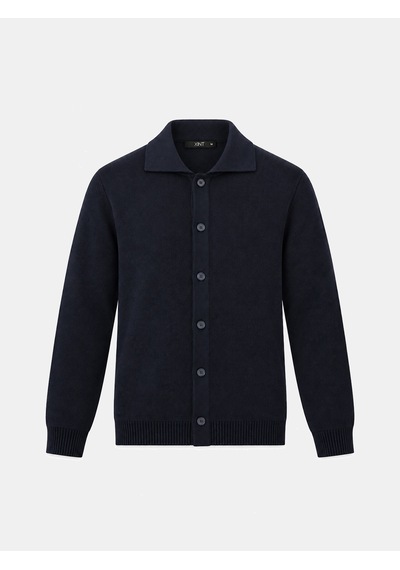 Xint Lacivert Yumuşak Dokulu Regular Fit Hırka 801861
