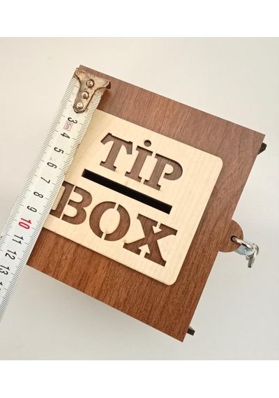Orta Boy Tip Box Eskitme Tarz Ahşap Oyma İnce İşlemeli 13cm Bahşiş Kutusu Asma Kilitli + 2 Anahtarlı Diğer