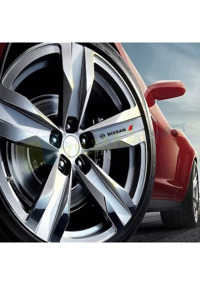 Nissan Logo Kapı Kolu Jant Ayna Oto Sticker Yapıştırma Etiket 4Ad 13 Cm