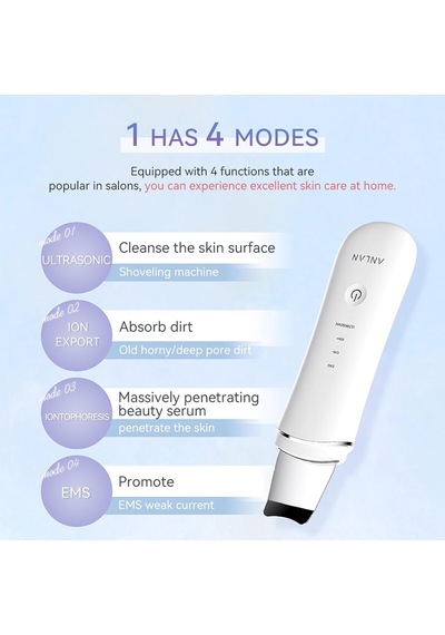 Anlan Ultrasonik Peeling Cilt Temizleyici Beyaz