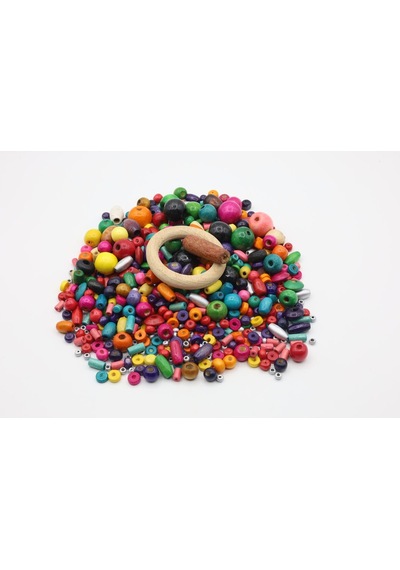 Ahşap Boncuk 18 Mm çok renkli
