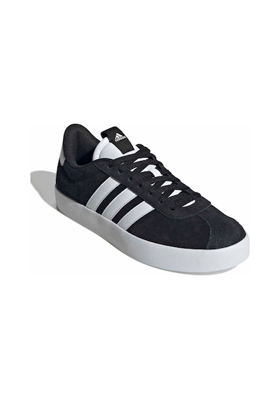 Adidas Vl Court 3.0 Suede Id6278 Unisex Spor Ayakkabı SİYAH-BEYAZ