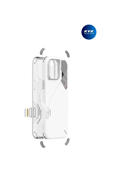 İphone 16 Pro Max Uyumlu Kılıf Magsafe Soğutmalı Isı Göstergeli, Slim Shock Proof Darbe Emici A16 Beyaz