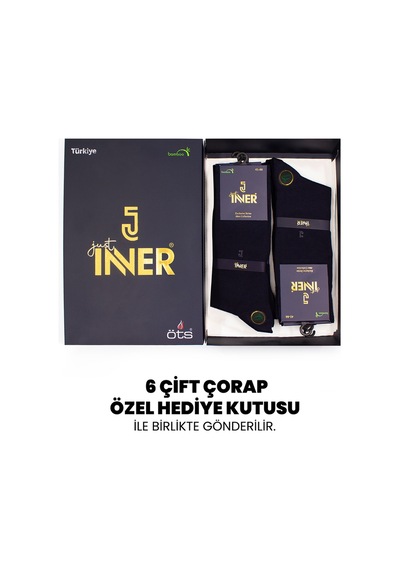 Just Inner Erkek 6 Lı Bambu Çorap Kışlık Terletmez Yapı 11600 Lacivert
