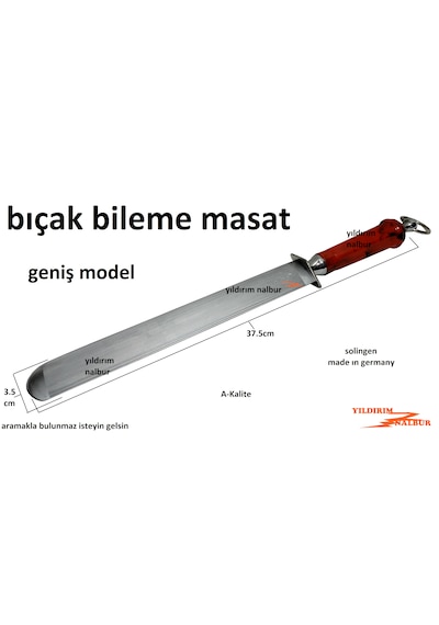 Masat Büyük Geniş Model Duble Boy Solingen 1.kalite Bıçak Bileme