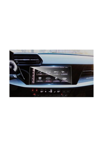 Audi A3 Uyumlu Araç Ekran Koruyucu 10.1 İnç Multimedya Navigasyon 2021-2023 9h Nano Kırılmaz Şeffaf