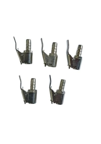 Lastik Şişirme Aletlerinin Hava Basma Ucu Mandallı, 8 Mm Hortum Için, 5 Adet