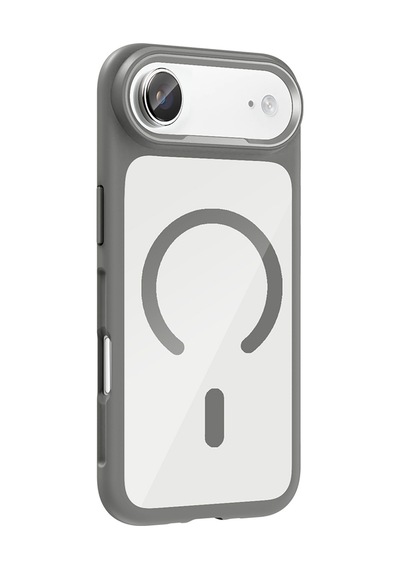Apple Uyumlu iPhone 17 Air Kılıf M-safe Şarj Özellikli Metal Kamera Çerçeveli Zore Tiko Kapak Siyah