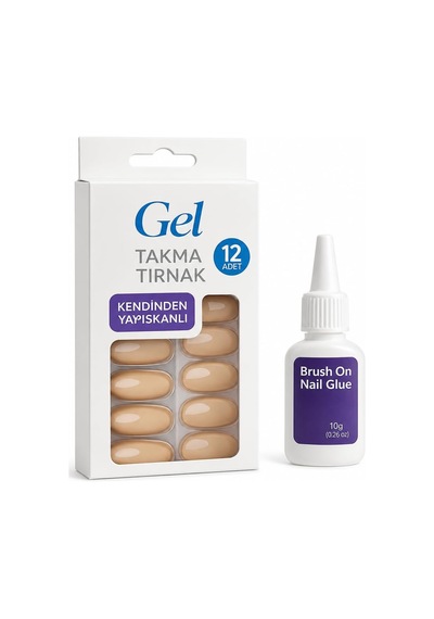 Vıvaluxe Gel Takma Tırnak Seti 12 Adet Kendinden Yapışkanlı Press-on Nails, Doğal Görünüm, Dayanıklı Ve Kolay