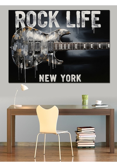 Rock Hayat New York Dekoratif Kanvas - Mdf Ahşap Tablo