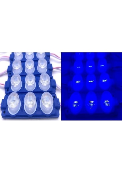 Mercek 3'Lü Led 3 Watt - 12 Volt – Direk Güçlü Işık - 10 Adet