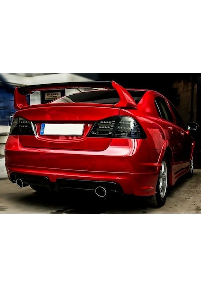 Honda Civic Fd6 (2006-2011) Mugen Rr Sağ Sol Çift Çıkış Arka Tamp