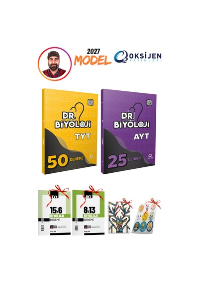 2027 Model Dr Biyoloji 50 Tyt Deneme Ve 25 Ayt Deneme Seti Toplam 98 Deneme Set
