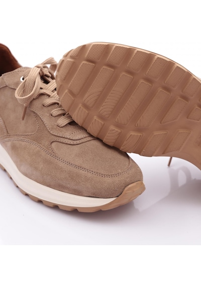 Dgn Retro Erkek Sneakers Ayakkabi Bej Süet