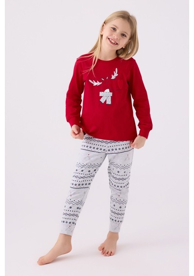 Arnetta Kız Çocuk Kırmızı Pijama Takım 3052 001