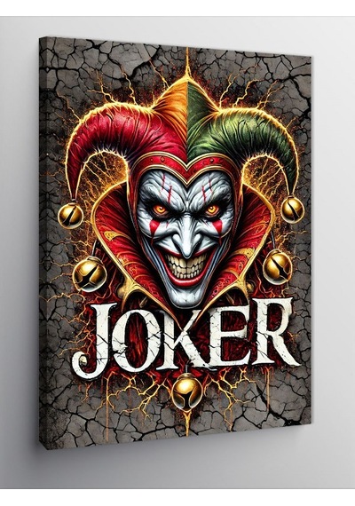 Kanvas Tablo Joker Maskesi Ve Gülüş 70cmx100cm