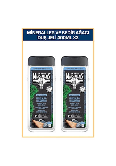 Le Petit Marseillais Men Mineraller ve Sedir Ağacı Duş Jeli 400 ml x 2