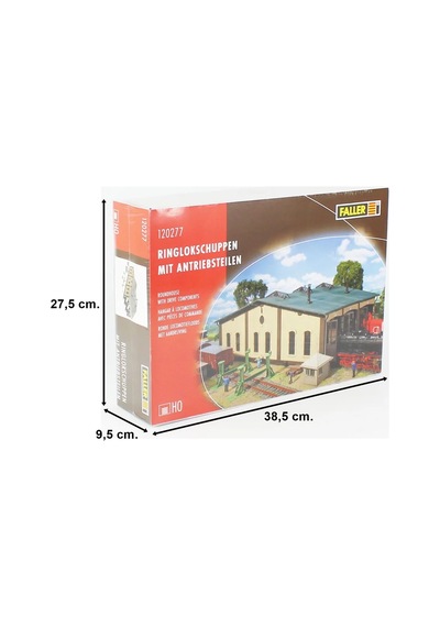 Faller 120277, 1/87 3'lü Lokomotif Evi Plastik Maketi