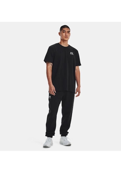 Under Armour Erkek Ua Logo Emb Heavyweight Kısa Kollu 1373997-001 Siyah - Beyaz