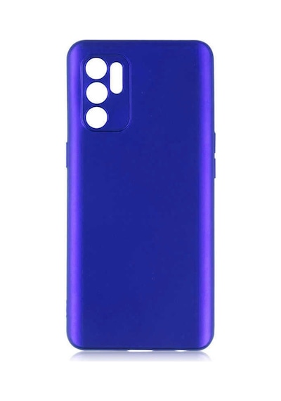 Oppo Reno 6 4g Kılıf Zore Premier Silikon Kapak Saks Mavi