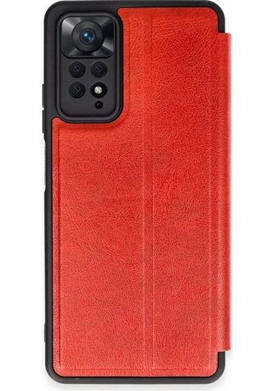 Newface Xiaomi Redmi Note 12 Pro 4g Kılıf Flip Cover - Kırmızı Resimdeki