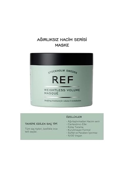 Stockholm-ref Weıghtless Volume Masque 250 Ml Tüm Saç Tipleri Için Hacimlendirici Bakım Maskesi 46275729