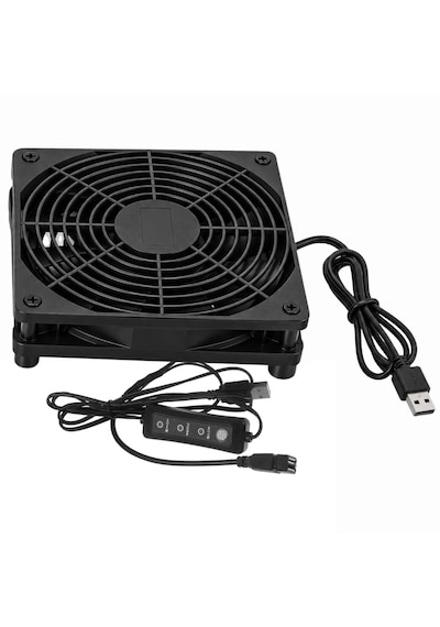6035 Usb Soğutucu Fan Laptop Modem Konsol Altı Hız Ayarlı 120mm 5v 3 Kademe On Off Kontrol