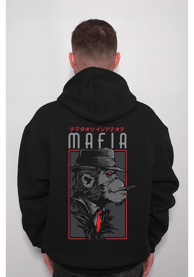 Mafia Gang Maymun Monkey Turkish Gang Sweatshirt Unisex Kapüşonlu Hoodie 001