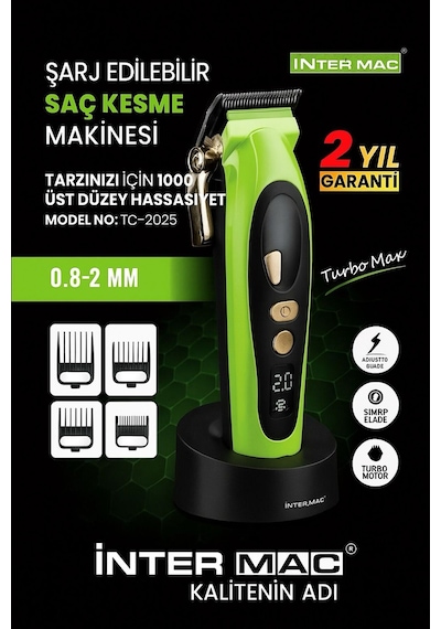 İnter Mac3 Şarj Edilebilir Saç Kesme Makinesi Tarzını İçin %100 Üst Düzey Hassasiyet