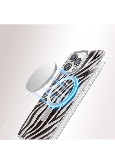 İphone 16 Pro Max Uyumlu Kılıf M-safe Şarj Özellikli Zore Paris Veyro Tpu Kapak Siyah