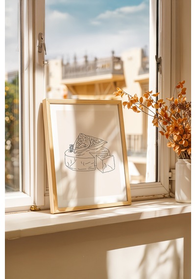 Ahşap & Baharat Dengesi Ahşap Çerçeveli Poster Tablo 194
