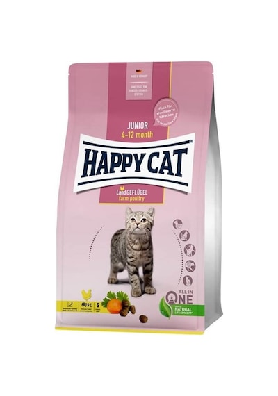 Happy Cat Junior Land Tavuklu Yavru Kedi Maması 4 KG