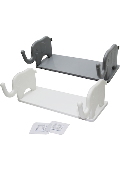 Lunaev 31 X 12 Cm Filli Tutacaklı Plastik Etejer Duvar Rafı 1