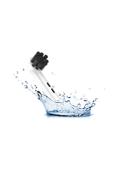 Charcoal - Ekstra Beyazlık Oral-b Uyumlu Diş Fırçası Başlığı - 4 Adet Yedek Başlık