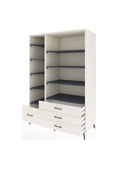 Kronos Dolap 9 Raflı 4 Çekmeceli 132x59x195 Aytaşı-antrasit/... Aytaşı