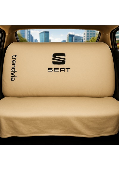 Seat Uyumlu Ön Arka Koltuk Kılıfı Penye Servis Tipi Oto Koltuk Koruma Seti Bej
