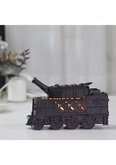 Sonx Buhar Efektli Zırhlı Tren Tasarımlı Aromaterapi Hava Nemlendirici - Led Işıklı, Sessiz Ve Usb Şarjlı